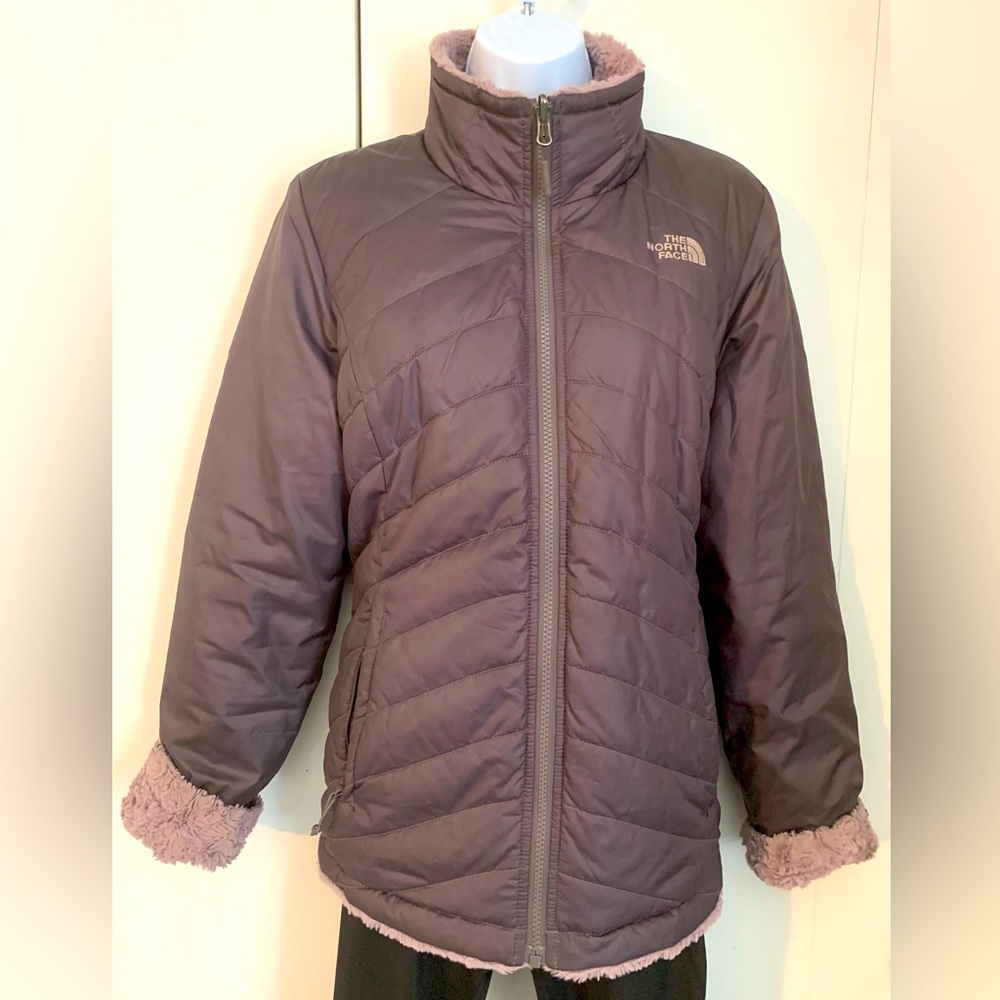 The North Face women’s gray & lavender reversible jacket size Small